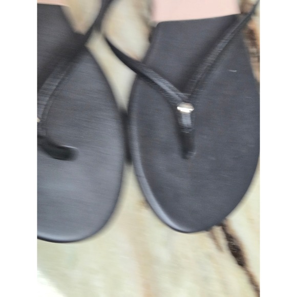 Kate Spade New York Black Pink Thong Flip Flop Sandals Flat Logo Womens 10 - Picture 8 of 8